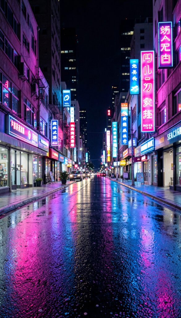 Neón Urbano Nocturno - Fotos aesthetic para fondo de