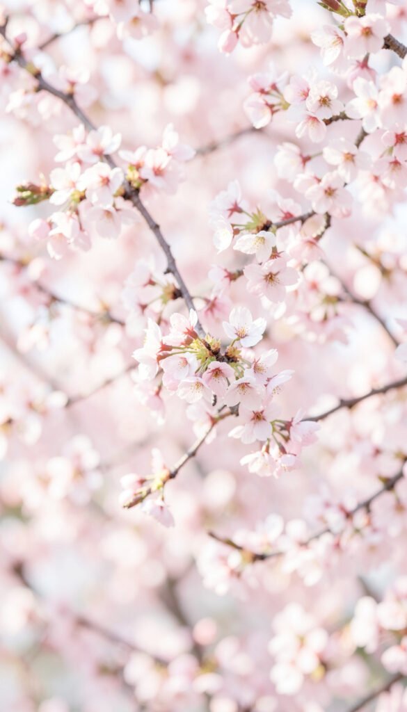 Flores de cerezo en flor - flores románticas delicadas