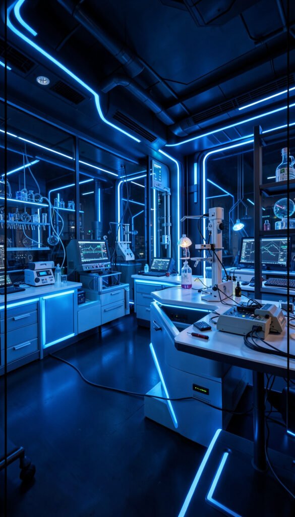 Laboratorio futurista - carátulas de laboratorio creativas