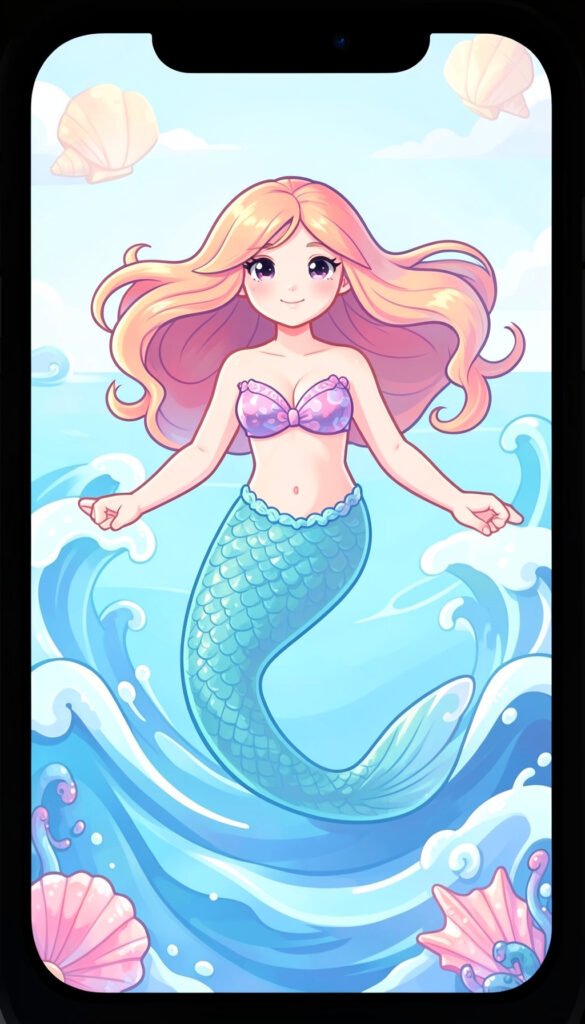 Sirena en el Mar - imágenes lindas para niños