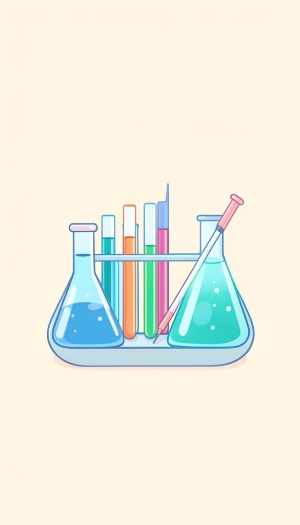 Dibujo de laboratorio - Carátulas de biología para colegio