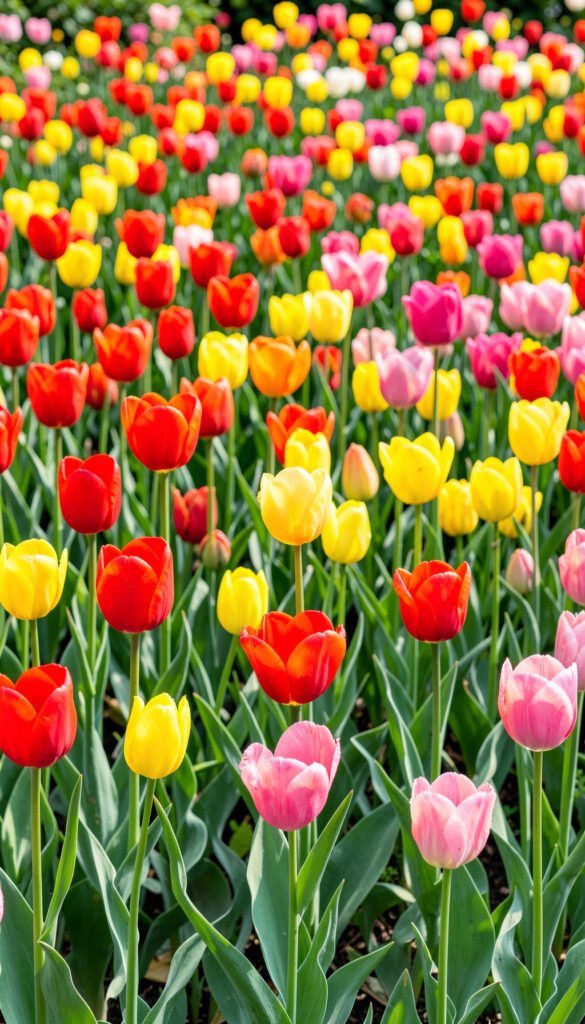 Jardín de tulipanes - Fondos de flores naturales para
