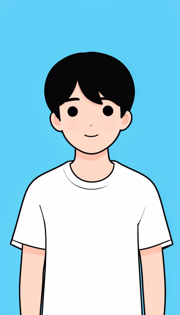 Chico Minimalista Kawaii - fotos de perfil kawaii hombres