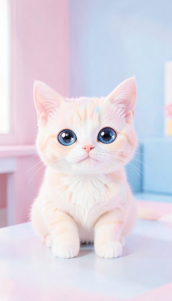 Gatito kawaii pastel - Imágenes kawaii aesthetic para perfil