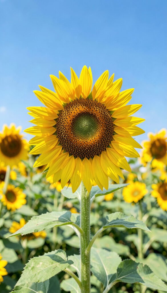 Girasol bajo la luz del sol - fotos de flores para perfil