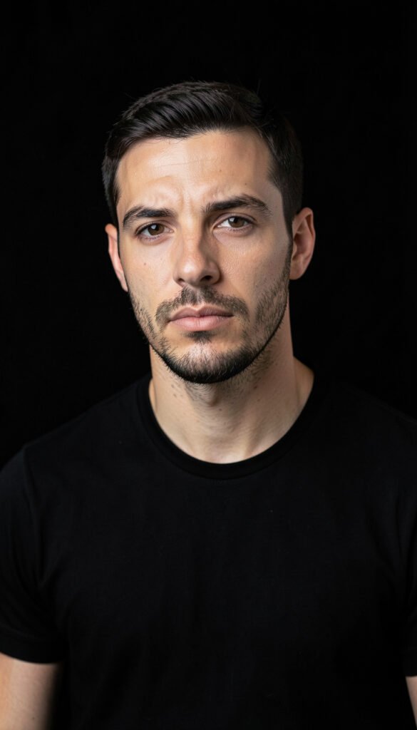 Negro sobre negro, estilo monocromático - Fotos de perfil para hombres