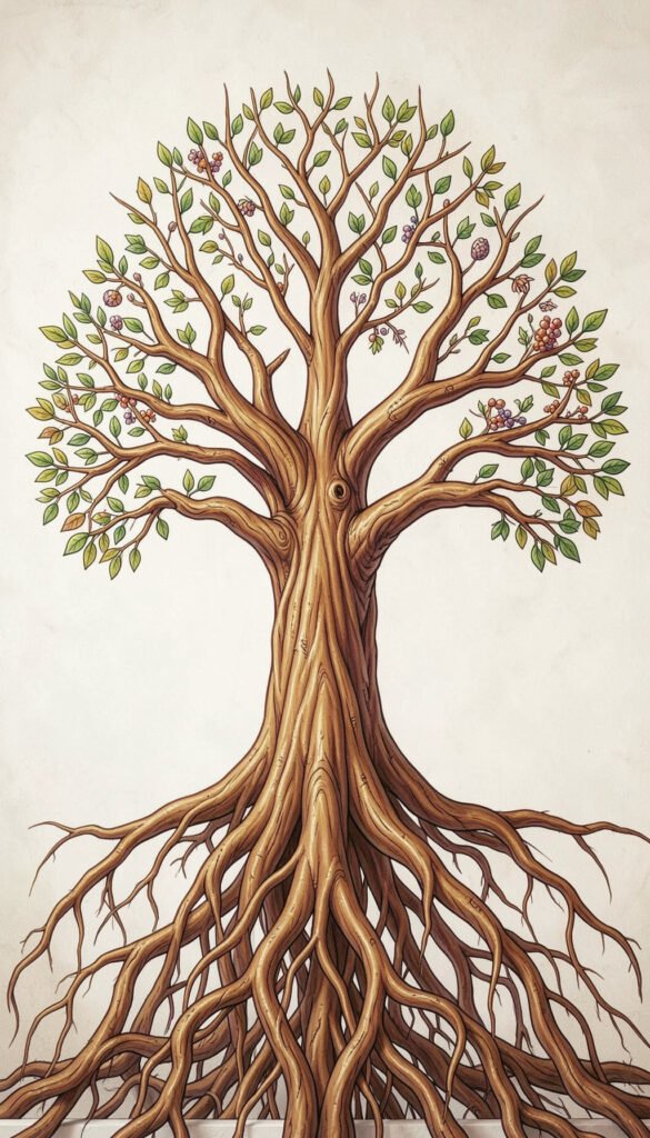 Árbol de la vida - Portadas de ciencias naturales creativas