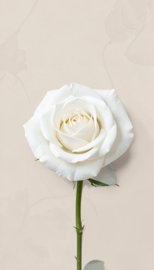 Rosas Blancas Minimal - Fondos de flores minimalistas elegantes