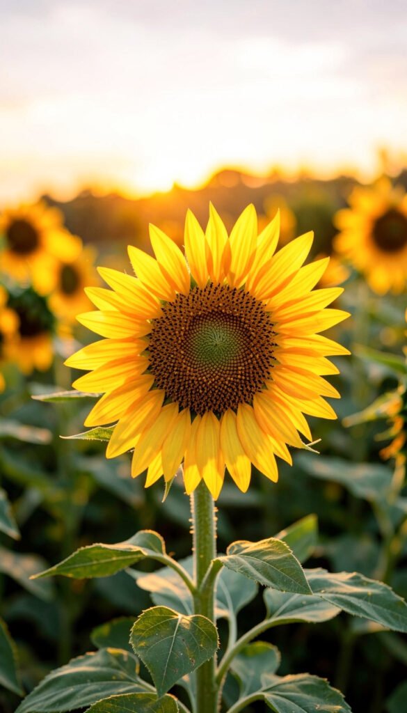 Campo de girasoles - Fotos de flores para perfil