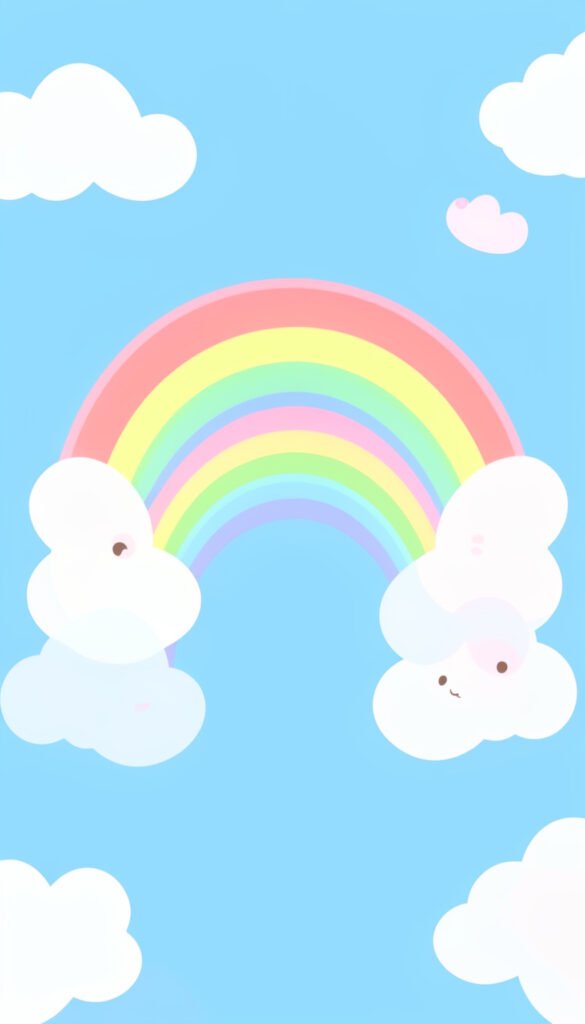 Arcoíris Simple y Bonito - Imágenes kawaii aesthetic bonitas para