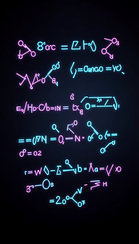 Física en Neon - portadas de ciencias aesthetic modernas