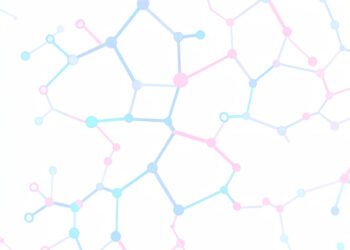 Moléculas en tonos pastel - Carátulas de química para Facebook