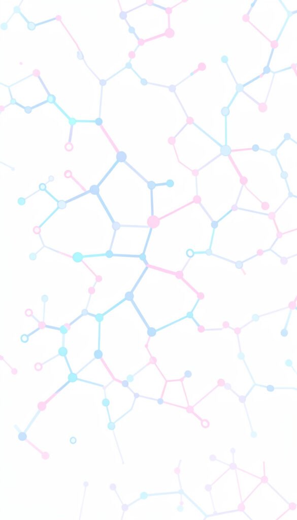 Moléculas en tonos pastel - Carátulas de química para Facebook