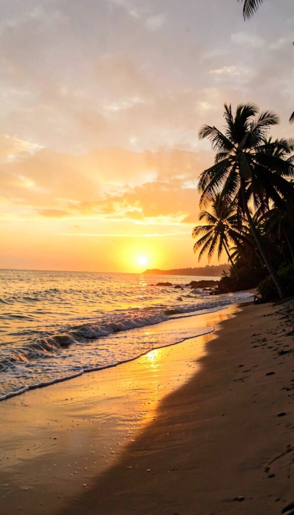 Atardecer en la playa - Fondos para WhatsApp perfil originales