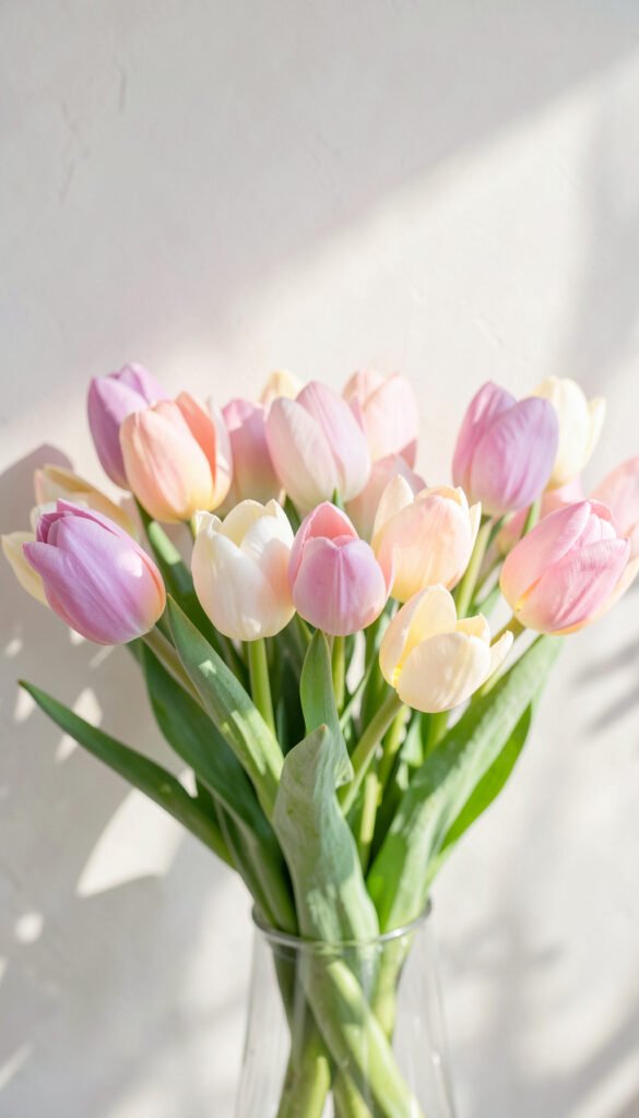 Tulipanes pastel - Fotos de perfil de flores