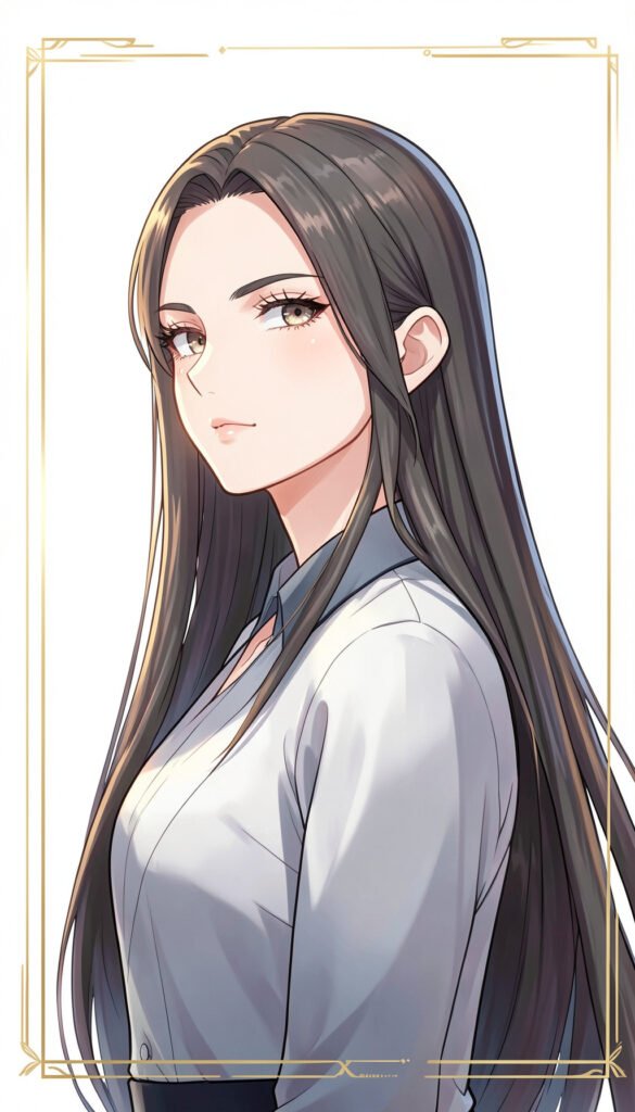 Chica anime con fondo minimalista - Imágenes anime para perfil elegantes