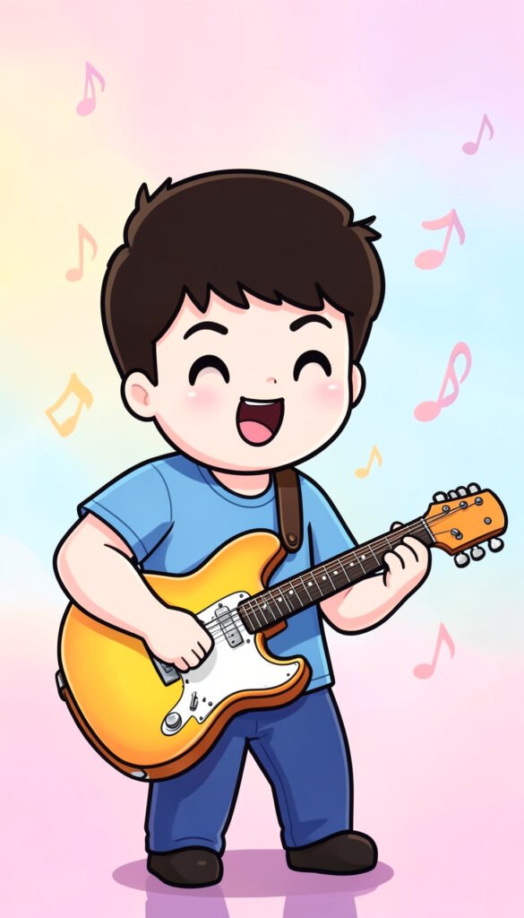 Músico Kawaii - fotos de perfil kawaii hombres