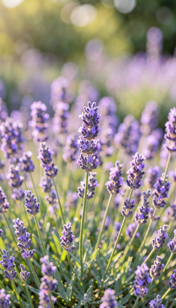 Jardín de lavandas púrpuras - Fondos de flores para móvil