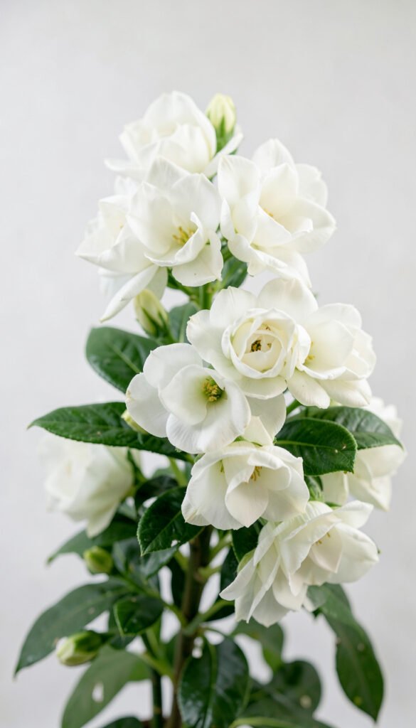 Gardenias luminosas - flores blancas elegantes