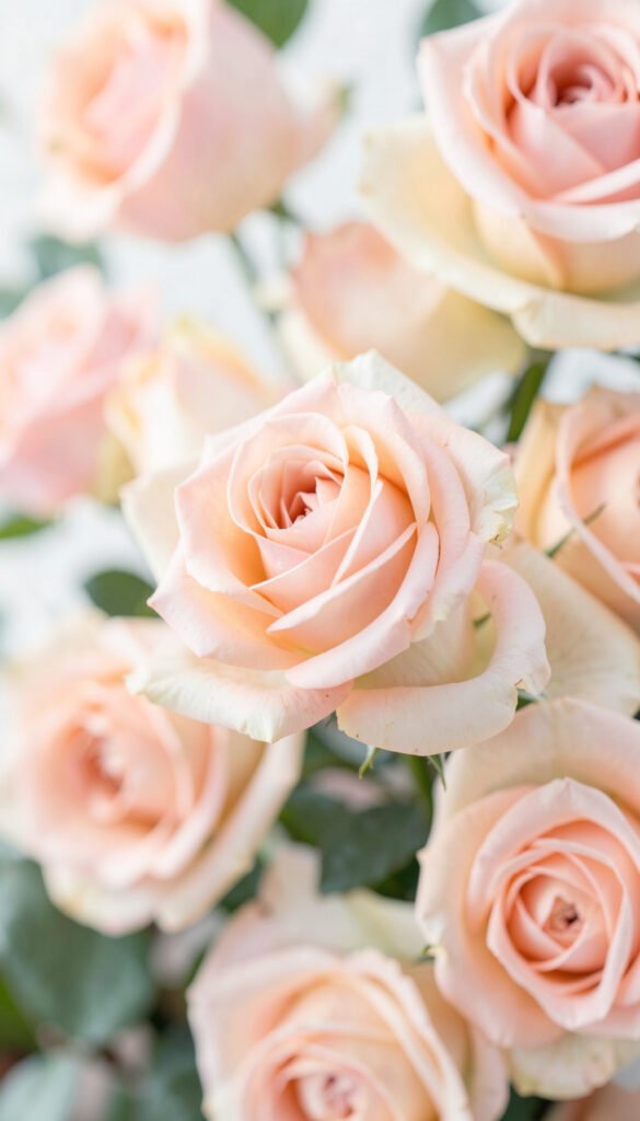 Rosas Pastel en Primer Plano - Fotos de flores naturales color