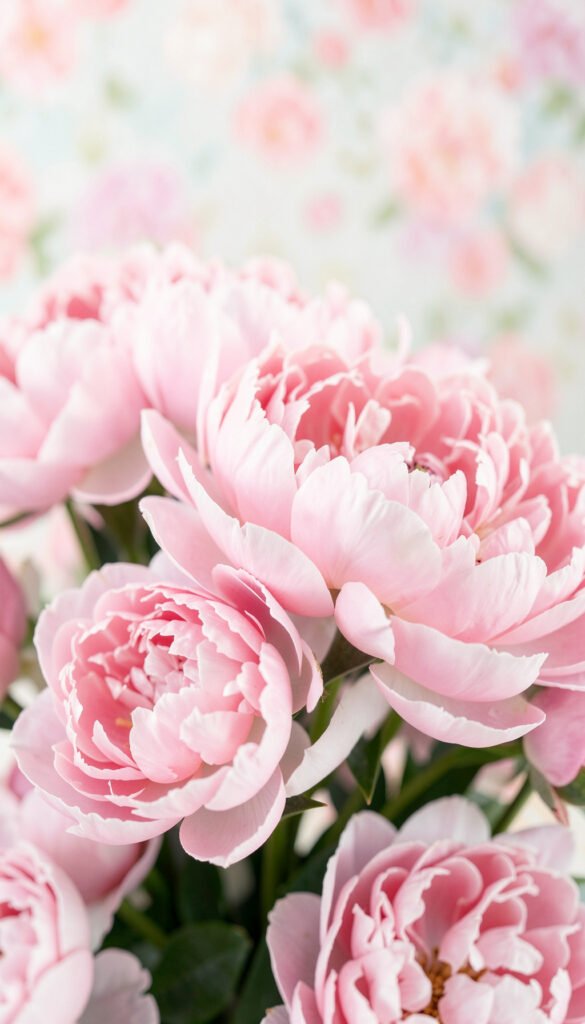 Peonías rosadas y delicadas - Imágenes de flores naturales en