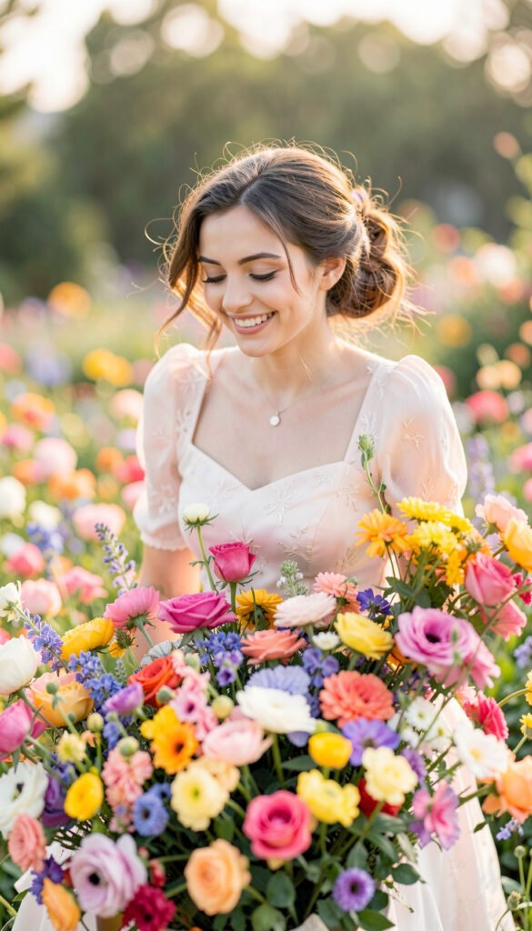 Toque artístico con flores - Fotos bonitas de perfil para
