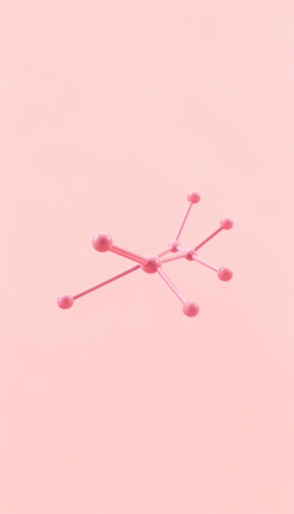 Portada Molecular Rosa - Portadas de química aesthetic minimalistas