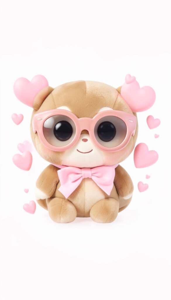 Osito con Gafas y Corazones - Kawaii fotos de perfil aesthetic