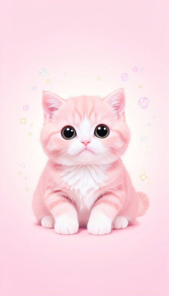 Gatito Kawaii Rosa - fotos de perfil kawaii