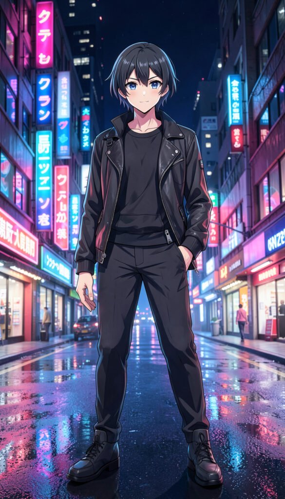 Personaje anime con fondo urbano - fotos de perfil anime