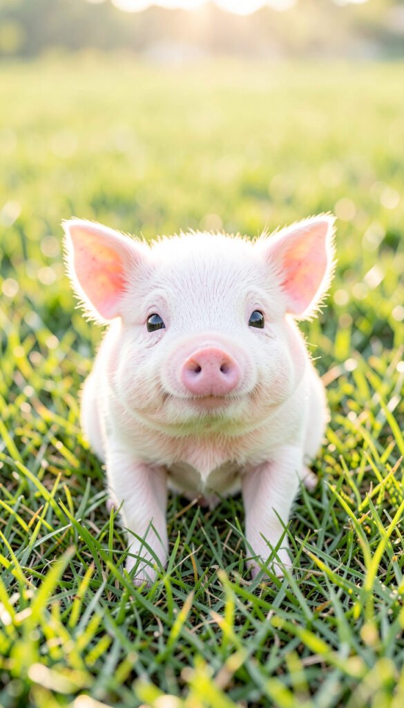 Cerdito adorable en el campo - Fotos de perfil kawaii de
