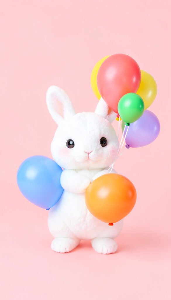 Conejito con Globos - fotos de perfil kawaii aesthetic