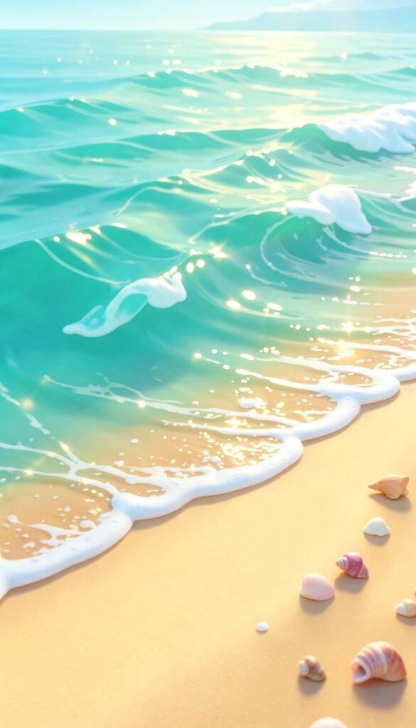 Olas en la Playa - Fondos de pantalla para WhatsApp