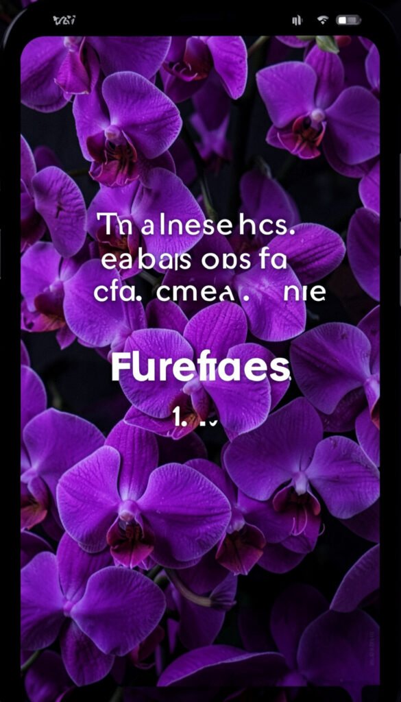 Orquídeas moradas y frase inspiradora - Flores para perfil con frases