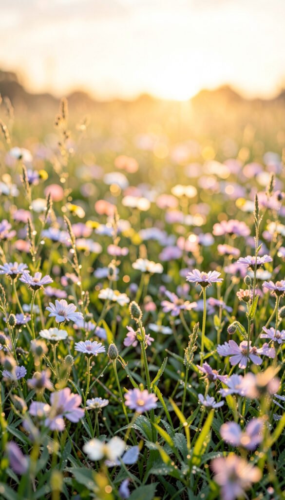 Flores Silvestres en Amanecer - Fotos de flores para fondo