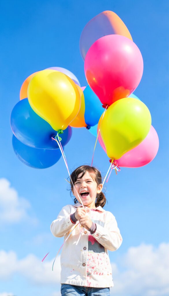 Diversión con globos - fotos de perfil para niños