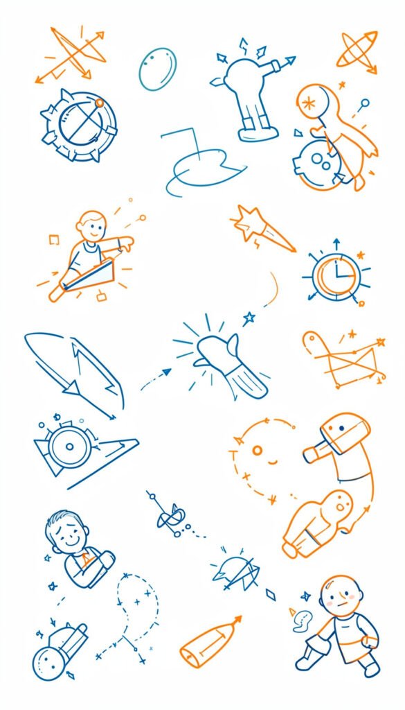 Física en acción - Portadas de ciencias con dibujos