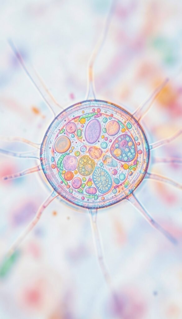 Microscopía en detalle - Portadas de biología con estilo