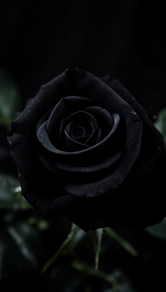 Rosa negra misteriosa - fotos de rosas hermosas HD
