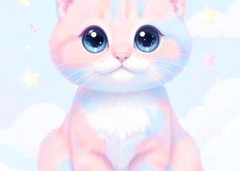 Gatito kawaii pastel - Imágenes kawaii aesthetic para perfil
