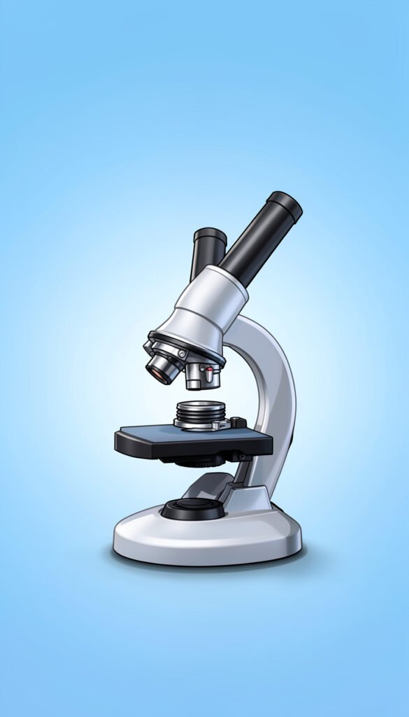 Microscopio moderno - Carátulas de biología para colegio