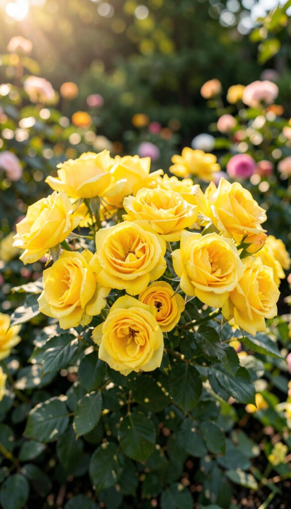 Rosas amarillas al sol - fotos de rosas hermosas HD