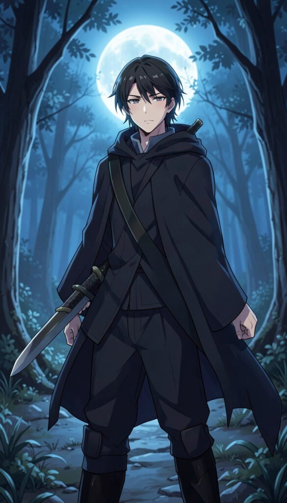 Espadachín sombrío - Fondos anime para hombres con