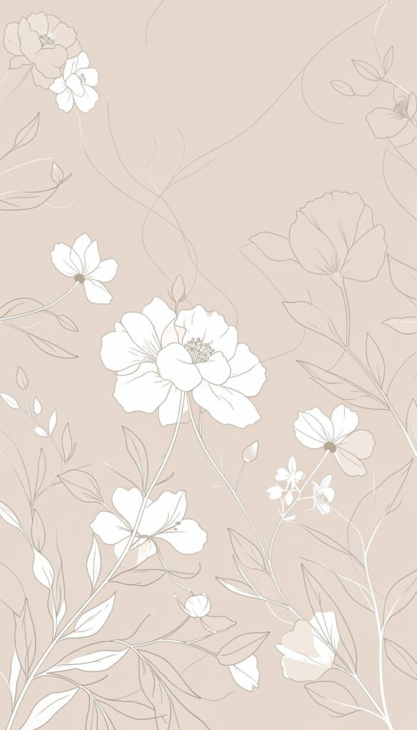 Flores Minimalistas - Fondos femeninos elegantes para Facebook