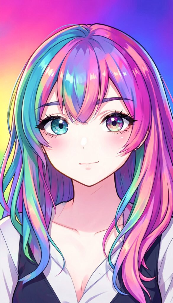 Estética Anime Colorida - fotos de perfil TikTok