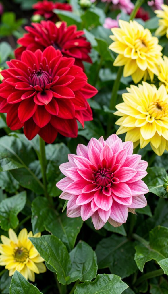 Dalias vibrantes - Fondos de flores coloridas en