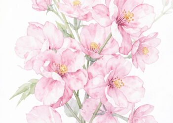 Flores rosas en acuarela - Fondos de flores para móvil