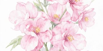 Flores rosas en acuarela - Fondos de flores para móvil