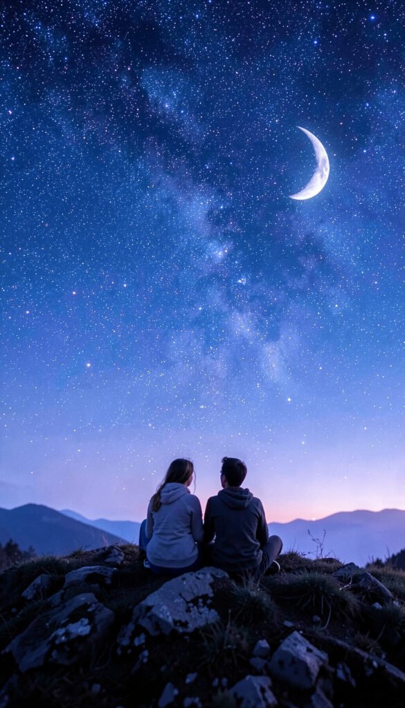 Cielo estrellado - Fondos románticos para WhatsApp de