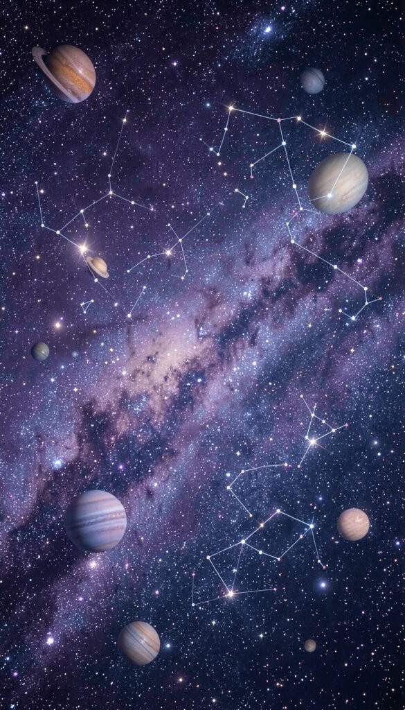 Espacio y Galaxias - Carátulas de física para colegio